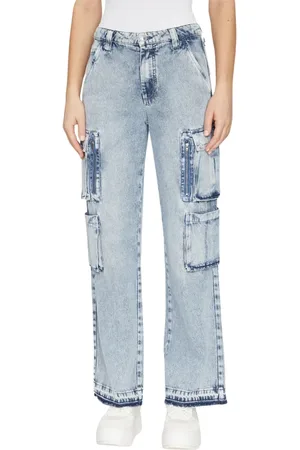 Guess Jeansy, Kobieta, Niebieski, W27, Denim, Cargo Soulful Denim Jeansy