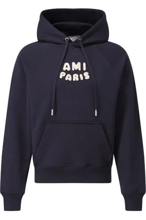 Ami Bluzy, Mężczyzna, Czarny, XS, Bawełna, Bluza z logo