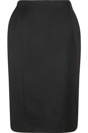 Balenciaga Spódnice, Kobieta, Czarny, S, Len, Koronkowa Czarna Spódnica Midi
