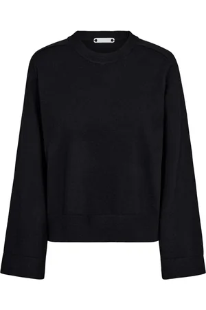 Co`Couture Swetry, Kobieta, Czarny, S, Poliester, Czarny Sweter Strik Mycc O-Neck
