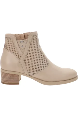 Nero Giardini Buty, Kobieta, Beżowy, 36 EU, Skóra, Eleganckie skórzane botki