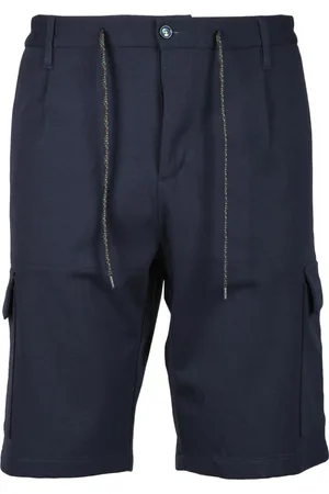 D.A. Daniele Alessandrini Szorty, Mężczyzna, Niebieski, L, Cargo Bermuda Shorts z Materiału Dresowego