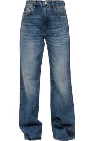 haikure Jeansy, Kobieta, Niebieski, W26, Bawełna, Niebieskie Jeansyy Straight Leg