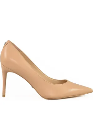 Guess Buty, Kobieta, Beżowy, 40 EU, Skórzane Obcasy Decolletè z Podeszwą z Gumy
