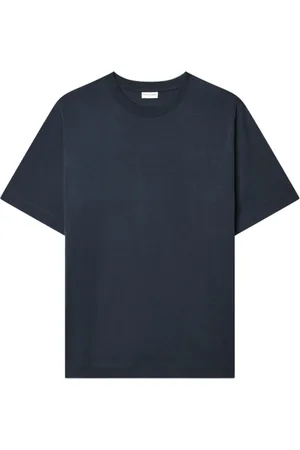 DRIES VAN NOTEN Koszulki, Mężczyzna, Niebieski, S, Granatowy T-shirt z okrągłym dekoltem
