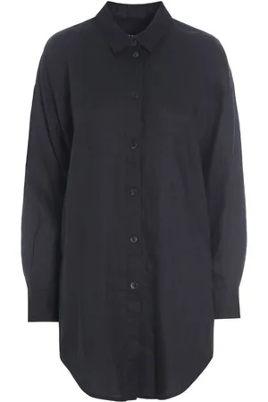 Bitte Kai Rand Bluzki, Kobieta, Czarny, M, Airy Linen Koszula Czarna