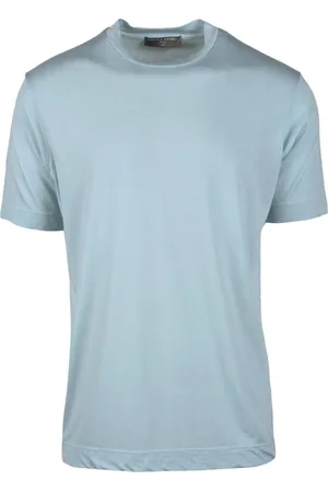 Daniele Fiesoli Koszulki, Mężczyzna, Niebieski, M, T-shirt z Cupro i Bawełny