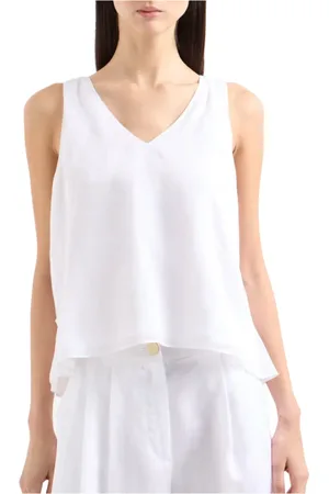 Armani Exchange Koszulki, Kobieta, Biały, M, Biała Top Model Xw 001177 Af 12815