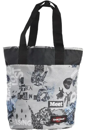Eastpak Torebki, Kobieta, Wielobarwność, ONE SIZE, Nylon, Szara Torba z Naszywką