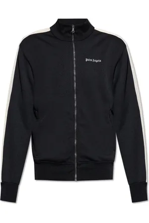 Palm Angels Bluzy, Mężczyzna, Czarny, M, Poliester, Bluza z logo