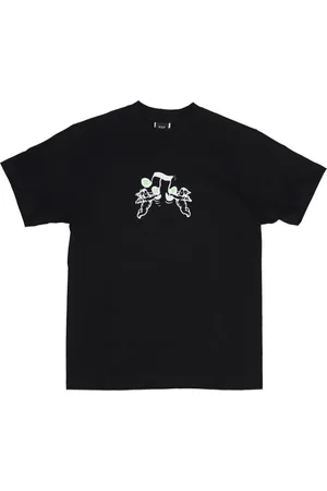 Huf Koszulki, Mężczyzna, Czarny, XL, Czarna Song Tee Koszulka z Krótkim Rękawem