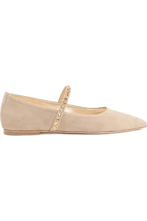 Kennel & Schmenger Buty, Kobieta, Beżowy, 40 EU, Zamsz, Elegancka Baletnica z Kamieniami Ozdobnymi