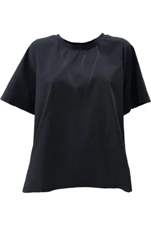 Lis Lareida Koszulki, Kobieta, Czarny, L, Casual T-shirt z Okrągłym Dekoltem