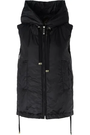 Max Mara Kurtki, Kobieta, Czarny, M, Poliester, Greengo Czarny Pikowany Kamizelka