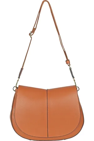 Gianni chiarini Torebki, Kobieta, brązowy, ONE SIZE, Len, Torba na ramię Helena Round