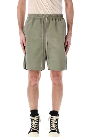 Rick Owens Szorty, Mężczyzna, Zielony, M, Celadon Boxers Elastyczna Talia Szorty