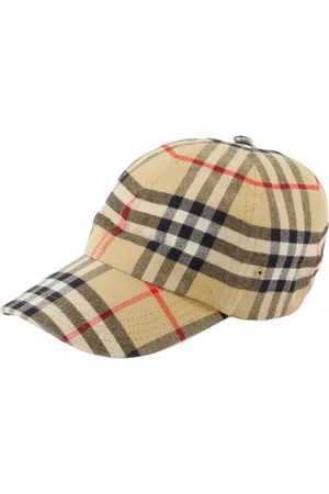 Burberry Akcesoria, unisex, Wielobarwność, S, Kapelusz w Kratę z Zatrzaskiem