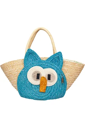 La Milanesa Torebki, Kobieta, Wielobarwność, ONE SIZE, Torba Raffia w Naturalnym i Turkusowym