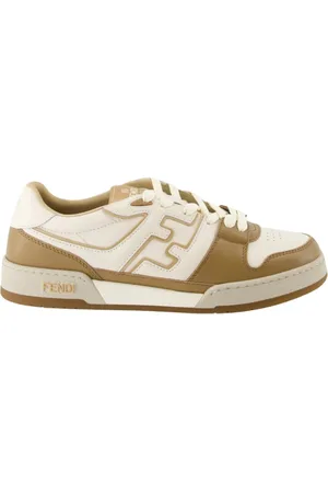 Fendi Buty, Mężczyzna, Beżowy, 41 EU, Skóra, Buty Bicolor Skóra Gładka Wytłaczane