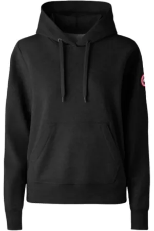 Canada Goose Bluzy, Mężczyzna, Czarny, S, Czarny bluza z kapturem Huron