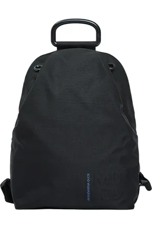 Mandarina Duck Torebki, Kobieta, Czarny, ONE SIZE, Nylon, Czarny plecak z zamkiem i kieszeniami