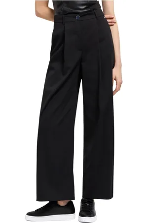 Armani Exchange Spodnie, Kobieta, Czarny, S, Czarny Stylowy Spodnie