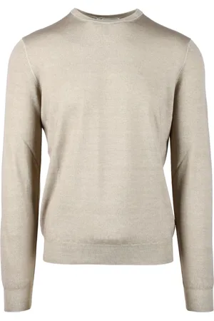 FILIPPO DE LAURENTIIS Swetry, Mężczyzna, Beżowy, 3XL, Sweter z wełny merynosowej