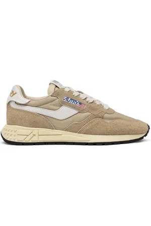 Autry Buty, Mężczyzna, Beżowy, 41 EU, Nylon, Beżowe Zamszowe i Nylonowe Sneakersy