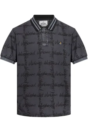 Vivienne Westwood Koszulki, Mężczyzna, Szary, S, Polo z Logo na Kołnierzu T-shirty