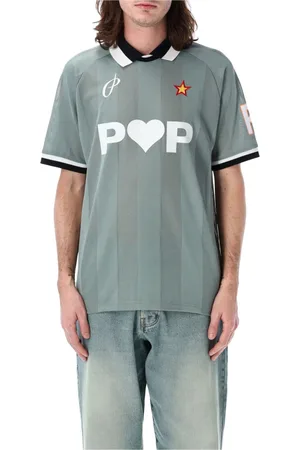 Pop Trading Company Koszulki, Mężczyzna, Zielony, M, Sporty Pop Shirt Stormy Sea Ss 25
