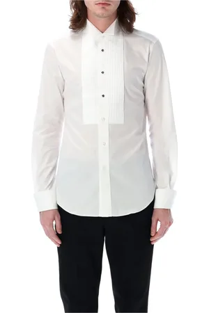 JUNYA WATANABE Koszule, Mężczyzna, Biały, L, Len, Elegancka Koszula do Palenia dla Mężczyzn