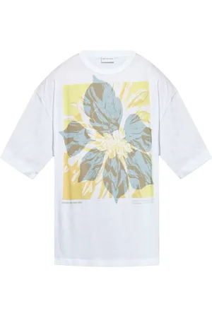 DRIES VAN NOTEN Koszulki, Mężczyzna, Biały, L, Białe T-shirty i Pola