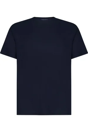 HERNO Koszulki, Mężczyzna, Niebieski, XL, Niebieskie koszulki z okrągłym dekoltem i polo