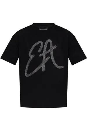 Emporio Armani Koszulki, Kobieta, Czarny, L, Czarne T-shirty i Pola