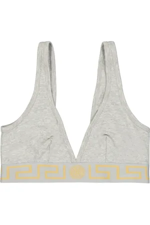 VERSACE Bielizna, Kobieta, Szary, S, Meduza V-neck Trójkątny Biustonosz