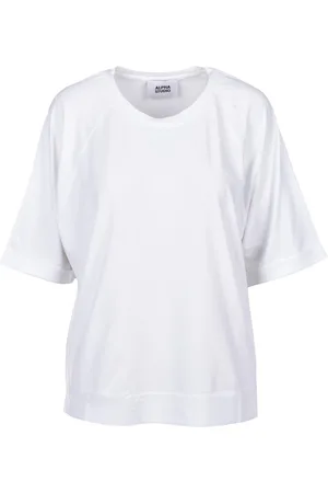 ALPHA STUDIO Koszulki, Kobieta, Biały, L, Bawełna, Bawełna Elastan T-shirt