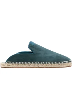 Lanvin Buty, Mężczyzna, Niebieski, 43 EU, Niebieskie płaskie buty z plecioną podeszwą