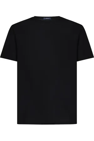 HERNO Koszulki, Mężczyzna, Czarny, 3XL, Czarna koszulka z krótkim rękawem i srebrnym logo