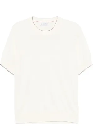 Brunello Cucinelli Koszulki, Mężczyzna, Biały, XL, Crew Neck T-Shirt