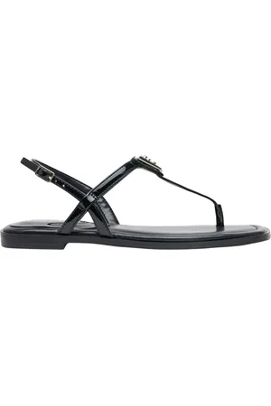 Guess Buty, Kobieta, Czarny, 38 EU, Czarne sandały z kwadratowym palcem