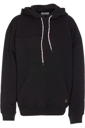 Vivienne Westwood Bluzy, Mężczyzna, Czarny, 2XL, Czarny sweter z kapturem i kieszenią