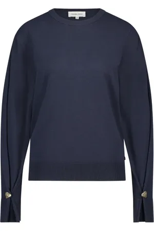 Fabienne Chapot Swetry, Kobieta, Niebieski, M, Tweed, Molly Button Pullover