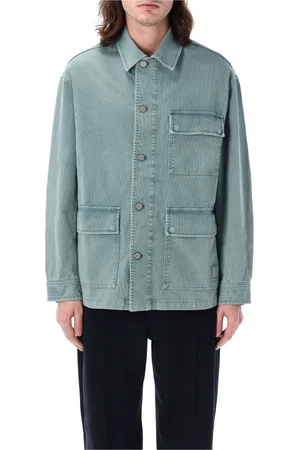 Emporio Armani Kurtki, Mężczyzna, Niebieski, S, Niebieska Kurtka ASV Vintage-Look Comfort