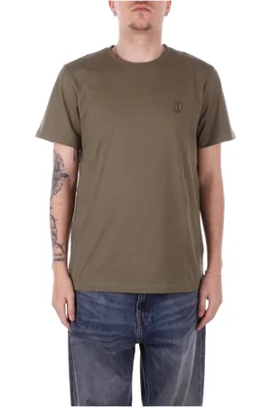 Dondup Koszulki, Mężczyzna, Zielony, L, Bawełna, T-shirty i Pola w stylu wojskowym