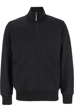 Palm Angels Bluzy, Mężczyzna, Czarny, L, Czarny Bluza z Logo z Nadrukiem na Plecach z Technicznego Materiału
