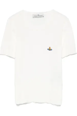 Vivienne Westwood Koszulki, Kobieta, Biały, M, Biała Bluzka z Logo Orb