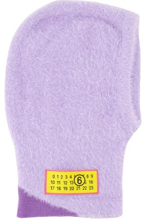 Maison Margiela Akcesoria, Kobieta, Fioletowy, M, Wełna, Czapka z wełny
