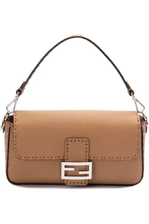 Fendi Torebki, Kobieta, brązowy, ONE SIZE, Kolczyk Makro Cappuccino Palladio Bagietka