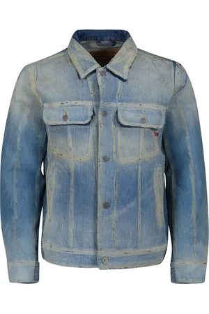 Diesel Kurtki, Mężczyzna, Niebieski, XL, Denim, Kurtka Dżinsowa Klasyczna Niebieska Mężczyzna