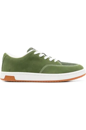 Kenzo Buty, Mężczyzna, Zielony, 40 EU, Zielone Sneakersy z Podeszwą z Gumy